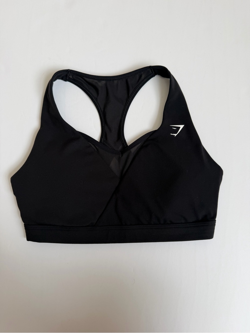 Gymshark Black Mesh Crossback Sports Bra